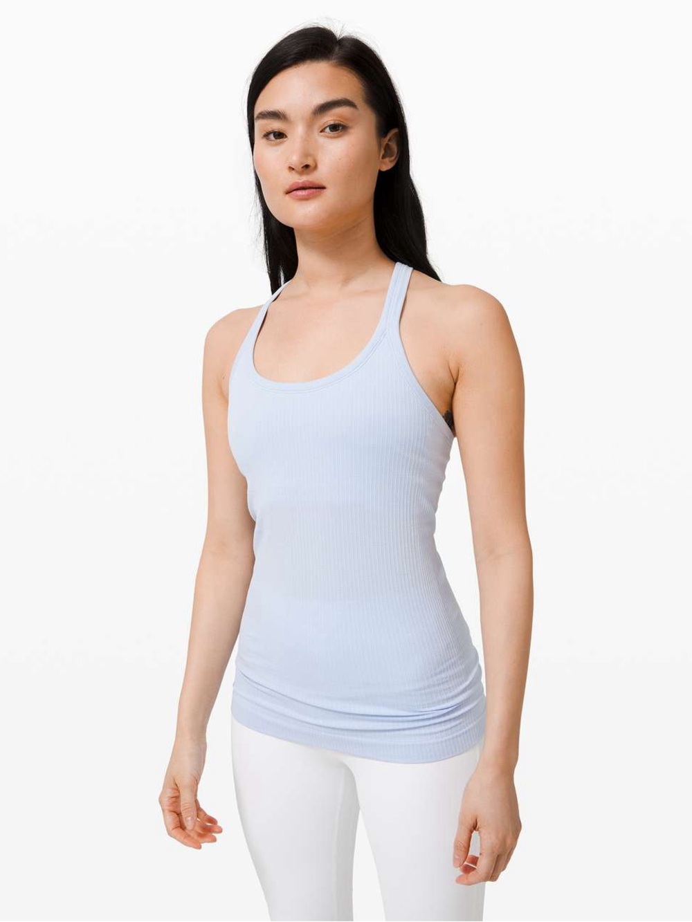 lululemon athletica Ebb to Street Ribbed Racerback Tank - Light Blue Size 10